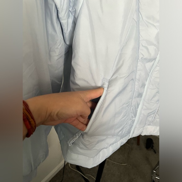 NWT FREE PEOPLE MOVEMENT Penelope Packable Puffer Jacket | Ice Grey MSRP $198 - Picture 9 of 12